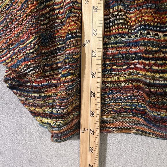 JOHN PAUL RICHARD Knit Tunic Top Autumn Colors Womens Sz L V-neck Long Sleeve - Picture 7 of 10
